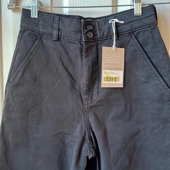 NWT Everlane Bottom Organic Cotton Crop Wide-leg Black size 2 - Picture 5 of 16